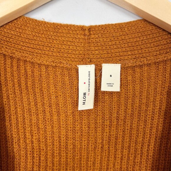 Moth Anthropologie Freeport Ribbed Sweater Tie Front Size Small Women's - Picture 5 of 5